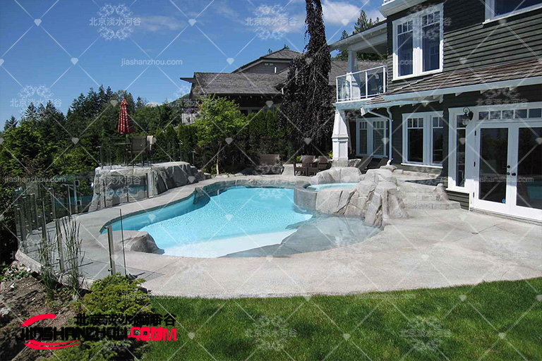 雙月灣檀悅豪生度假酒店塑石假山在線真實(shí)自然f景