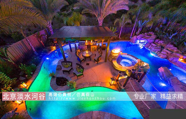 人工假山瀑布景觀26年經驗各種材料使用全國施工