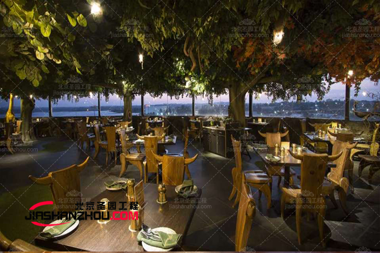 不一樣的綠色仿真樹生態餐廳設計回歸淳樸