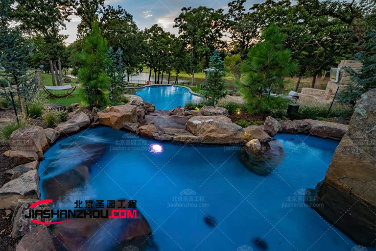 蚌埠綠地國際花都優質室內外樓頂花園Tcp塑石假山造景