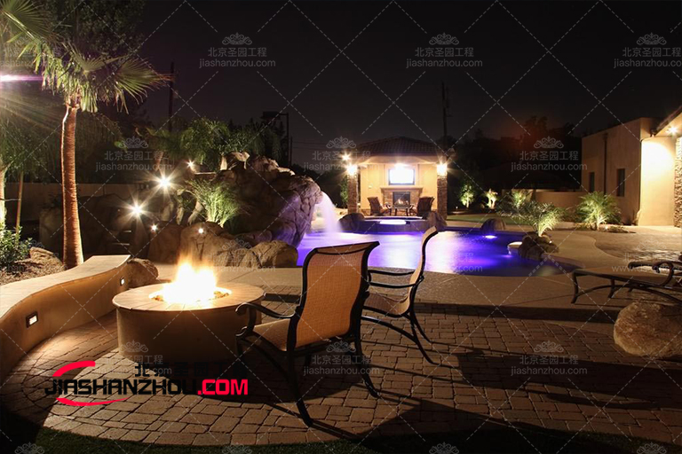 索菲特酒店后院庭院水泥塑石假山景觀設(shè)計(jì)實(shí)景圖大全