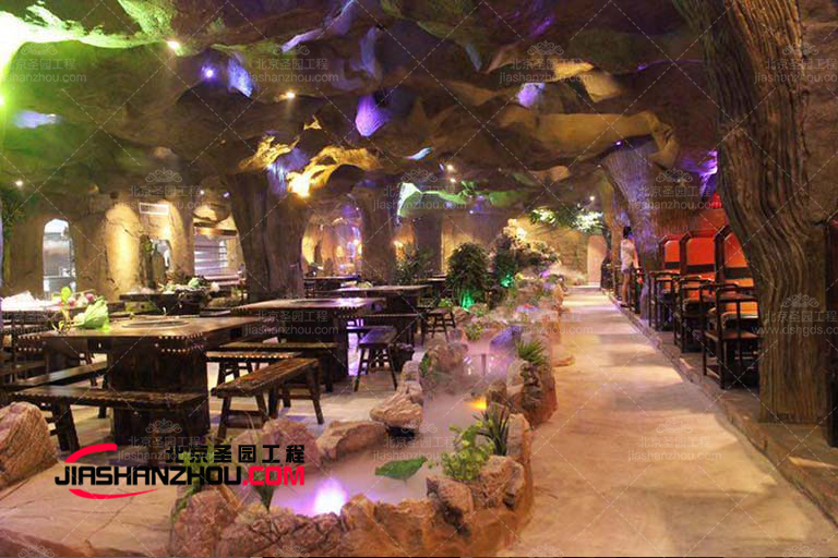 北京廠家人工巖洞飯店以簡潔線條和輪廓走向現(xiàn)代