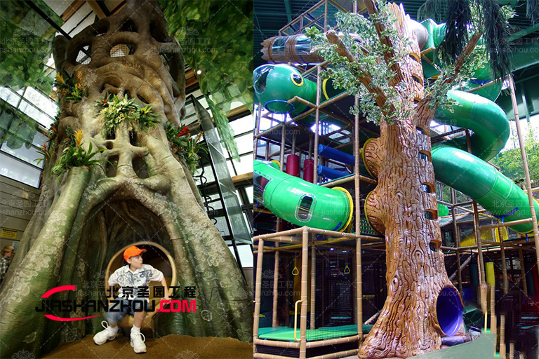 南京游樂園門廊仿真樹裝飾設(shè)計(jì)—舒適溫馨