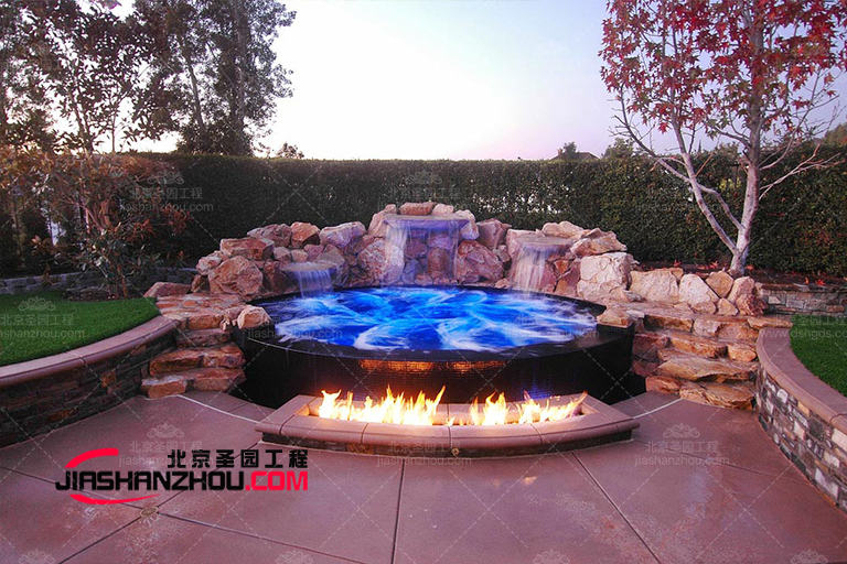 現代化人工水泥塑石假山景觀美圖欣賞