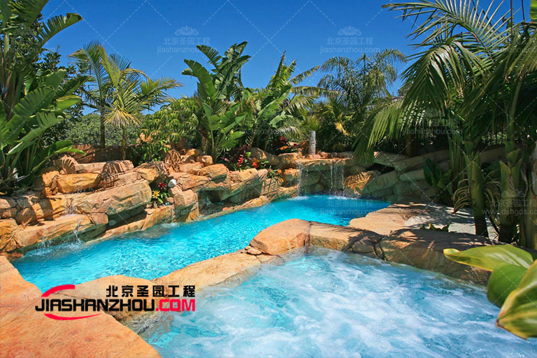 鄭州盛世港灣小區(qū)人工水泥塑石假山景觀工程