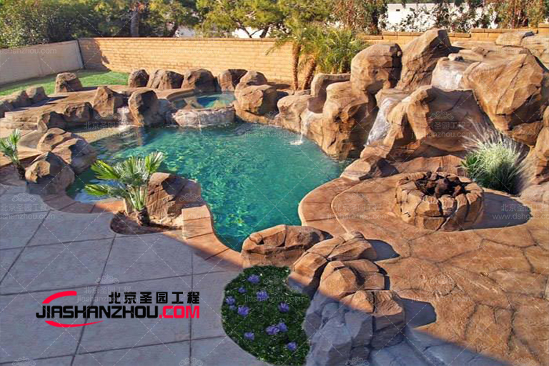 蚌埠市張公山公園人工GRC塑石假山景觀改造工程開工