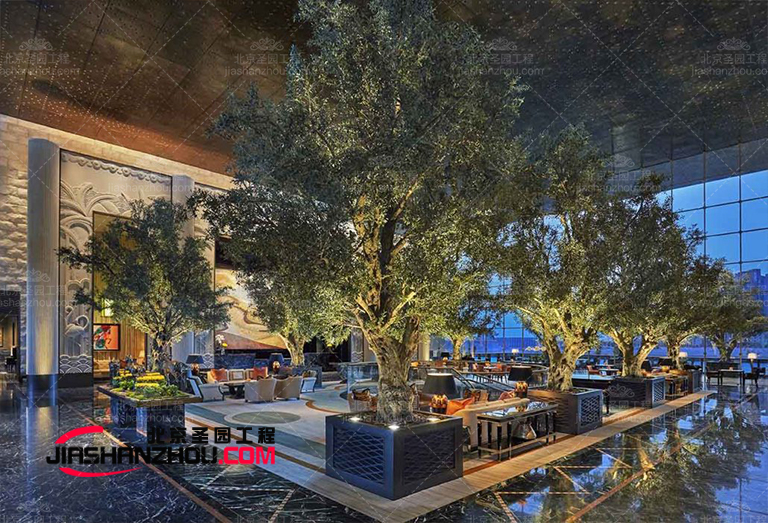 南京溧水杰西卡音樂酒吧室內外仿真樹景觀完工