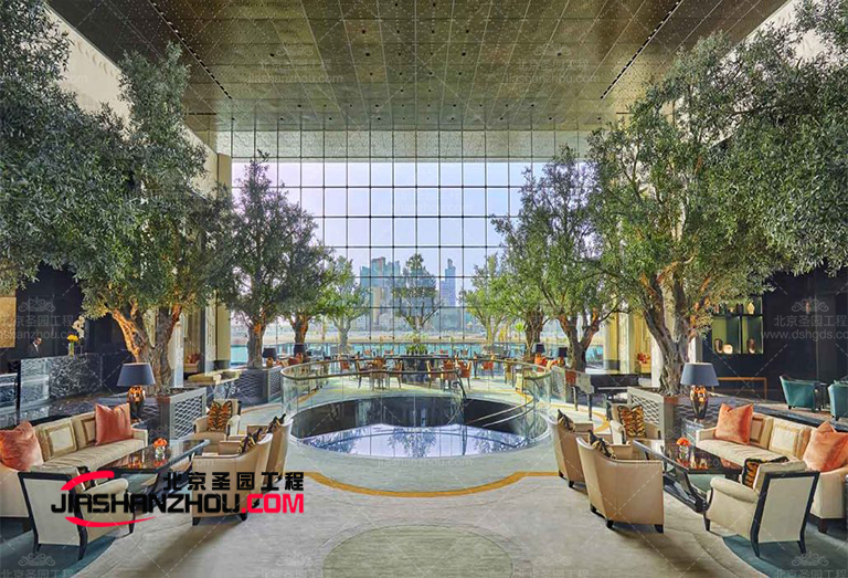 用托斯卡納f 格仿真樹景觀設計改造室內外空間包括露臺