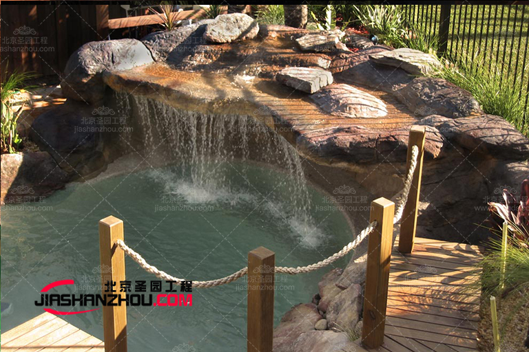 南京景云會所塑石假山水池景觀工程制作