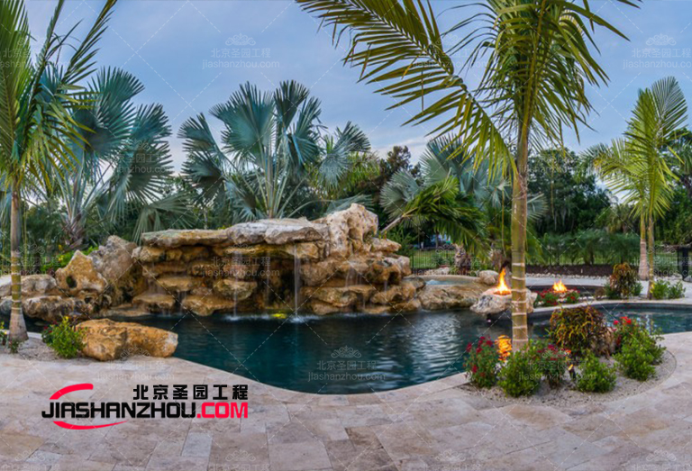 參與蘇州常熟市琴湖壹號小區塑石假山水池景觀制作工程