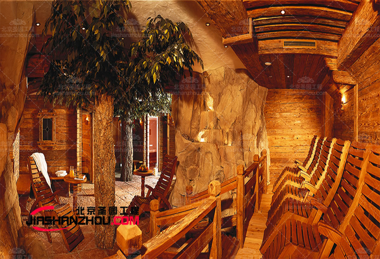 北京廠家設計制作仿真山洞民宿強調了空間的自然魅力