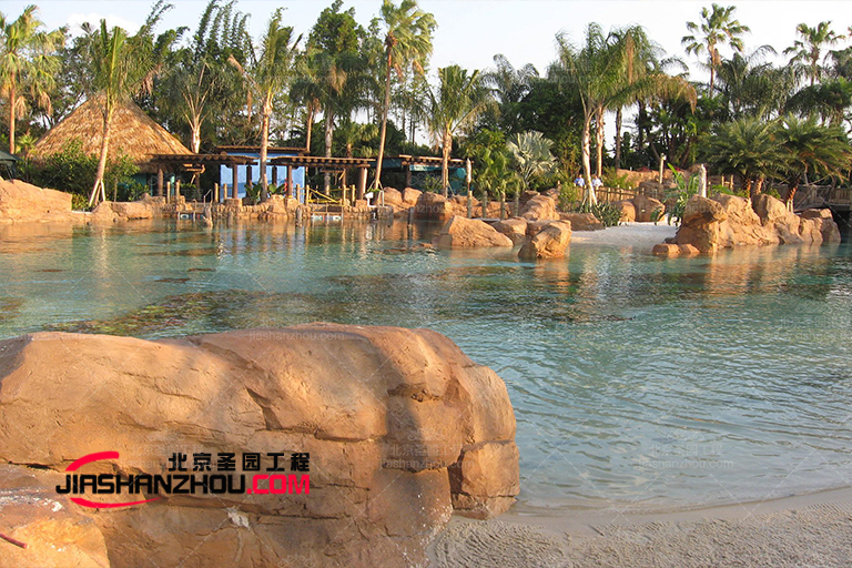 現(xiàn)代住宅熱帶f 格的GRC塑石假山水池景觀設(shè)計(jì)