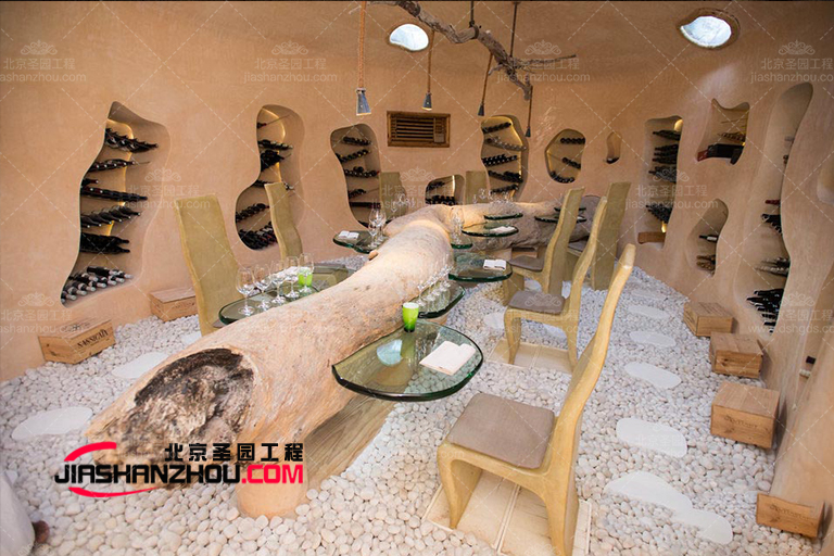 明亮和充滿活力的元素為鹽療鹽洞咖啡廳 設計增添生氣