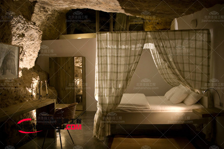 人造水泥仿真巖洞酒店設計公司 洞穴酒店設計施工隊伍