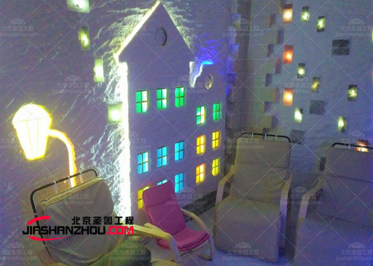 帶圖案的現(xiàn)代仿真鹽洞酒店墻壁設計美翻了