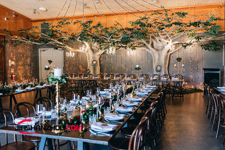 馬里昂巴咖啡館水泥塑木人工室內(nèi)仿真樹(shù)景觀