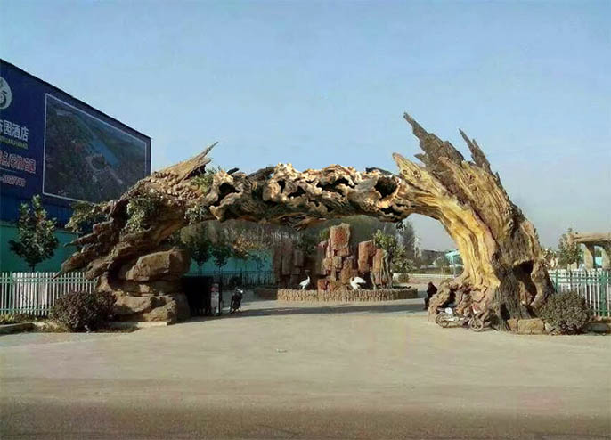 古樹(shù)仿真樹(shù)大門廠家