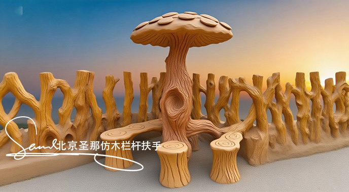 jimeng-2025-06-25-1177-正在施工制作的旅游區(qū)樓梯室外安全圍欄設(shè)計(jì)制作過程，美工正在施工制作，先用鋼筋焊接....jpeg