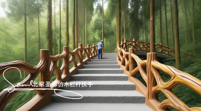 jimeng-2025-06-25-5085-正在施工制作的旅游區(qū)樓梯室外安全圍欄設(shè)計(jì)制作過程，美工正在施工制作，先用鋼筋焊接....jpeg