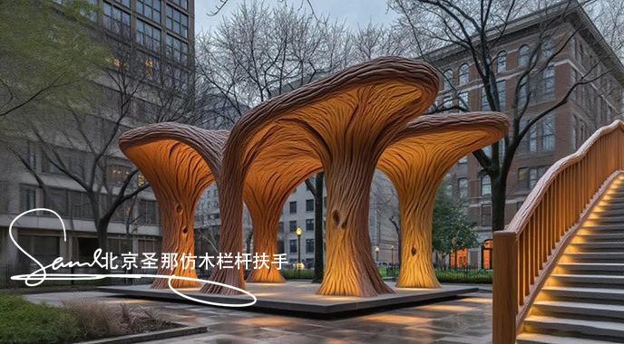 jimeng-2025-06-25-1875-正在施工制作的旅游區(qū)樓梯室外安全圍欄設(shè)計(jì)制作過(guò)程，美工正在施工制作，先用鋼筋焊接....jpeg