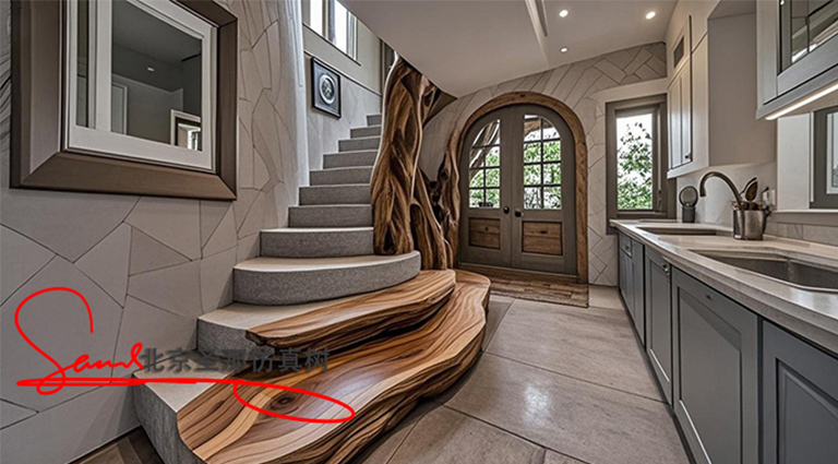 水泥仿木樓梯.jpg 水泥仿木樓梯