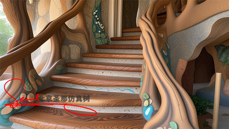 水泥仿木樓梯.jpg 水泥仿木樓梯