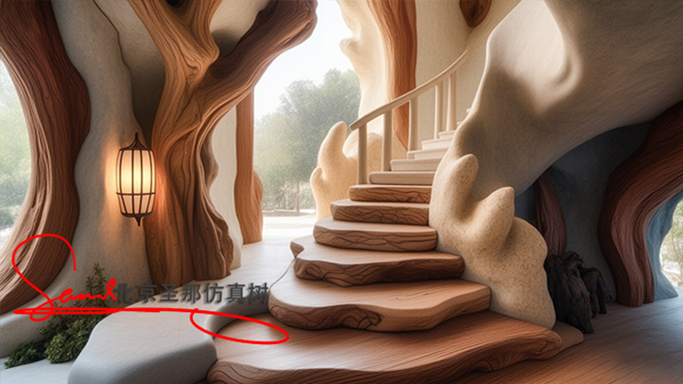 水泥仿木樓梯.jpg 水泥仿木樓梯