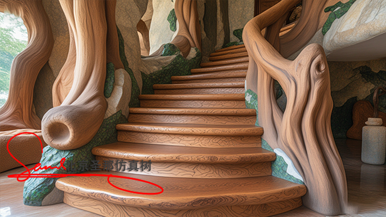 水泥仿木樓梯.jpg 水泥仿木樓梯