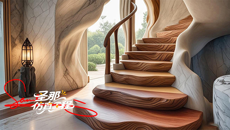 水泥仿木樓梯.jpg 水泥仿木樓梯