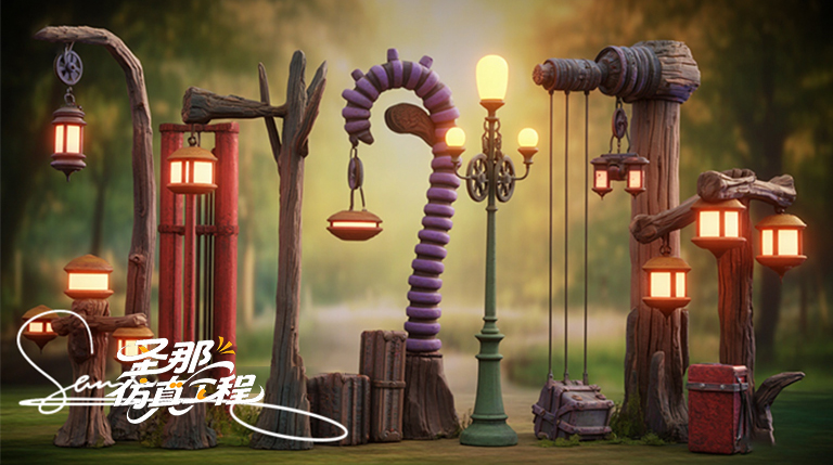 水泥仿木燈桿.jpg 水泥仿木燈桿