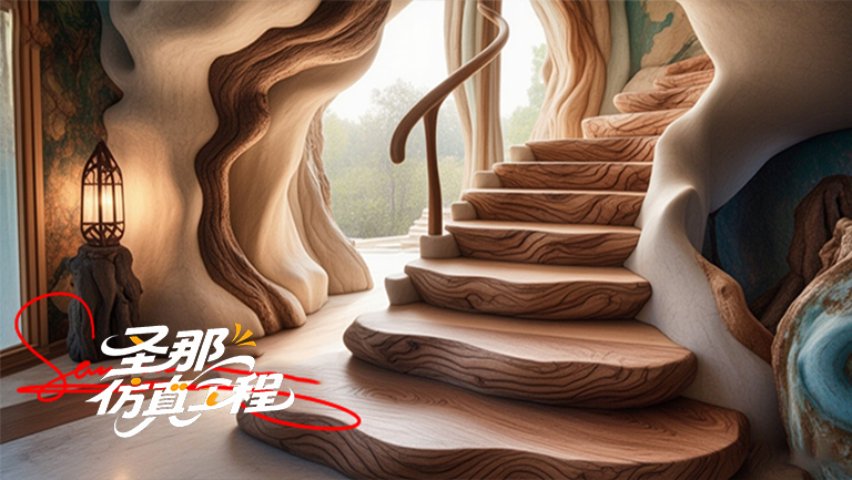 水泥仿木樓梯.jpg 水泥仿木樓梯