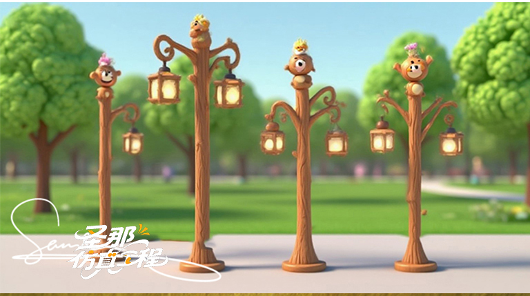 水泥仿木燈桿.jpg 水泥仿木燈桿